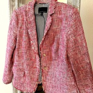 Pink Tweed Fringe M Banana Republic